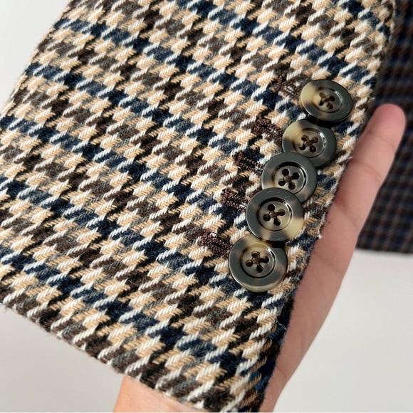 VERONICA BEARD | Faustine Dickey Houndstooth Mixed Media Jacket Blue Multi 00 - Picture 10 of 14